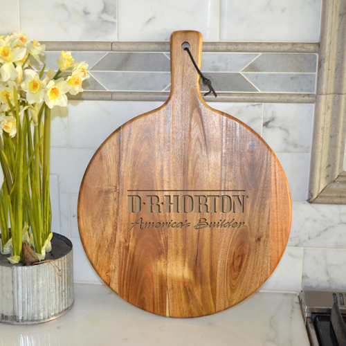 12" Diameter Round Acacia Serving Board